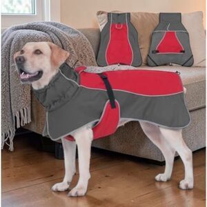 Waterproof Dog Raincoat Reflective Straps Winter Snow Coat for Large Dog Jacket